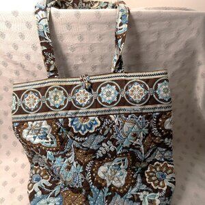 LAST APPERANCE!  2006 Java Blue Tote by Vera Bradley 14" x 14